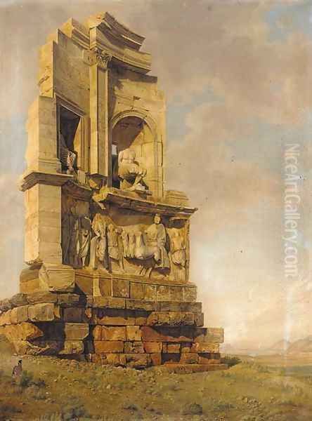 A ruined section of a Roman temple - view 1