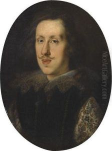 Portrait Of Cosimo Ii De Medici 
(1590-1621), Head And Shoulders, Wearing An Embroidered White Shirt And 
Black Waistcoat