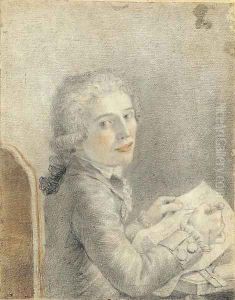 Portrait of an architect seated at a table holding dividers