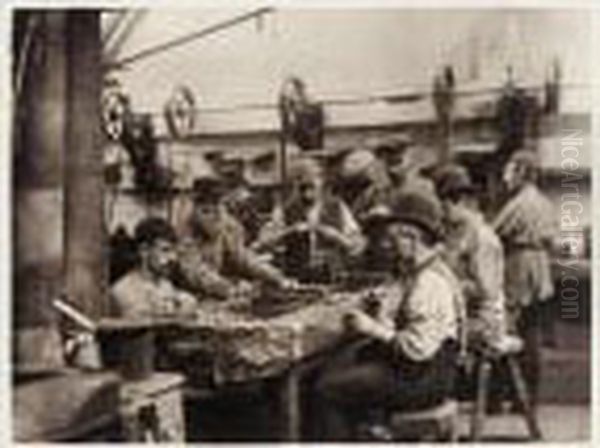 The Interior Of A Whitby Jet Works, Circa 1890 - view 1