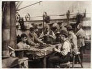 The Interior Of A Whitby Jet Works, Circa 1890