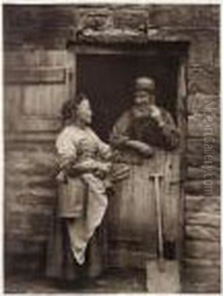 Couple In A Doorway, Circa 1890 - view 1