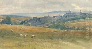 Distant view of Avallon by Arthur Reginald Smith