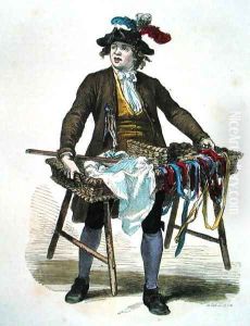 Ribbon Seller in 1774 by Burn (Cosson) Smeeton