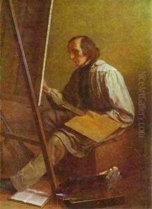 Self Portrait 1850s by Fedor Mikhailovich Slavyansky