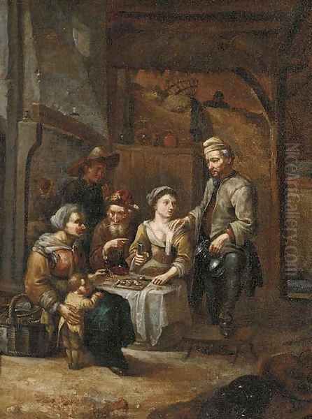 A Dutch family in a tavern - view 1