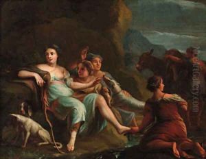 Diana resting after the hunt by Dutch School