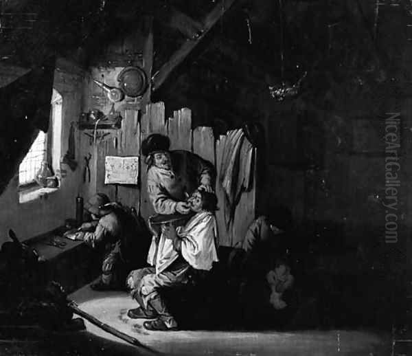 A Boor Treated By A Quack In A Barn - view 1