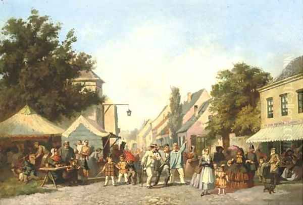 A summer fair in a Dutch village - view 1