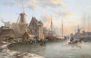 Skaters at a Dutch quay