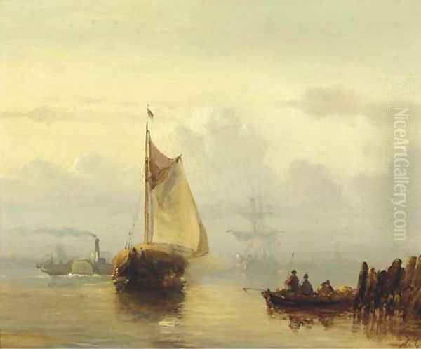 Steamship De Schelde on a misty morning - view 1