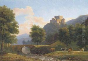 An Italianate landscape by Dutch School