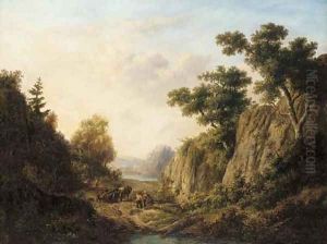 Felling trees in a rocky gorge