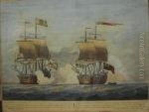 The Action Between Hms Centurion And Thenuestra Senora De Covandonga by Francis Swaine