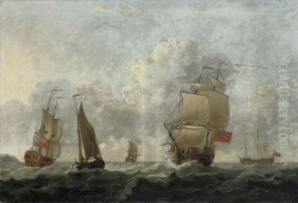 A Squadron Of The Red Running In To Their Anchorage - view 1