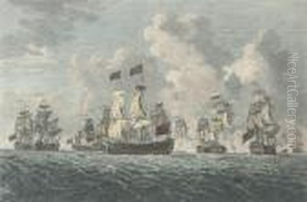 The Defeat Of A French Squadron
Off Cape Lagos, 18 August, 1759 (illustrated); And The Glorious Action
Off Cape Francois, 21 October, 1757 - view 1