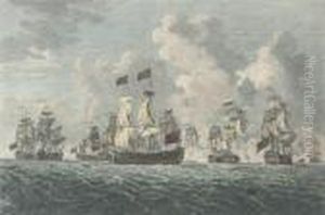 The Defeat Of A French Squadron
Off Cape Lagos, 18 August, 1759 (illustrated); And The Glorious Action
Off Cape Francois, 21 October, 1757 by Francis Swaine