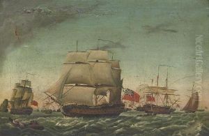 The Fleet Arriving Back At Spithead After A Great Victory by Francis Swaine