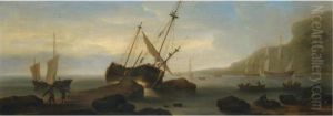 A Ship Run Aground by Francis Swaine