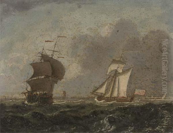 An Admiralty Yacht Running Down The Coast - view 1