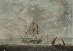 Shipping Off The Shore by Francis Swaine