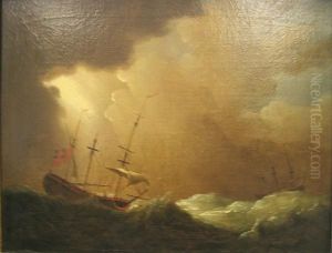 Shipping In A Rough Sea by Francis Swaine