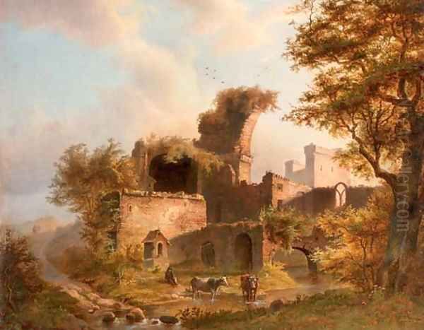 Resting by a ruin - view 1