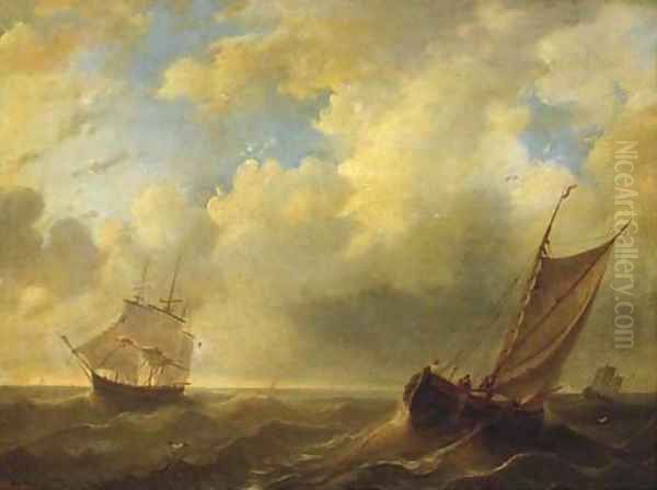 Shipping on a choppy sea - view 1