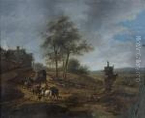Paysans Sur La Route Du Marche - view 1