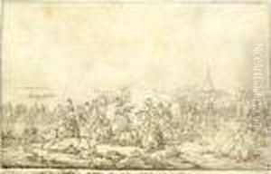 Scene De Bataille Contre Les Prussiens by Joseph Swebach-Desfontaines