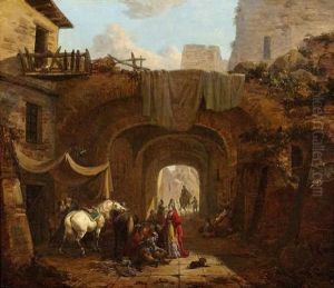 Campement Turc En Ville by Joseph Swebach-Desfontaines