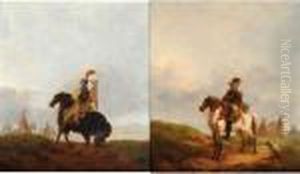 Les Cuirassiers Et L'estafette by Joseph Swebach-Desfontaines