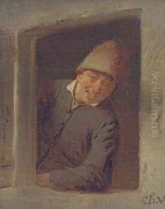 A man and a woman at casements A man and a woman at casements