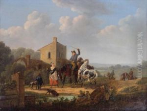 Les Cavaliers Sur Sa Toile by Joseph Swebach-Desfontaines