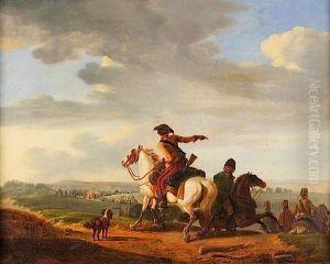 Cosaques Escortant Un Convoi by Joseph Swebach-Desfontaines
