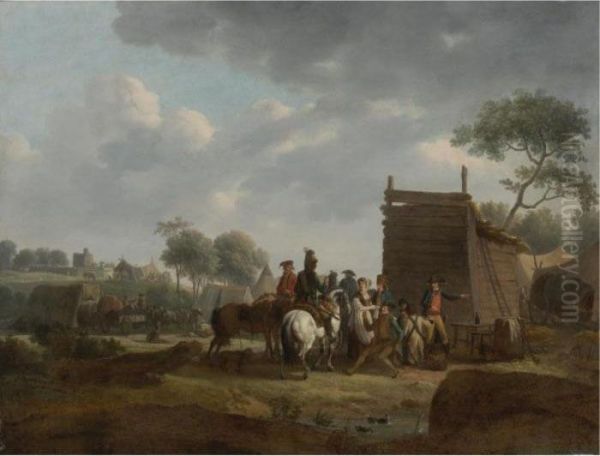 A Military Encampment In A Landscape - view 1