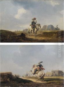 A Landscape With A Cavalier Before A Cottage