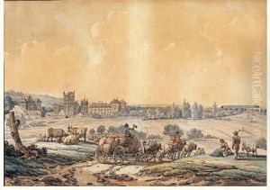 La Charrette Du Tonnelier Dans Un Paysage La Charrette Du Tonnelier Dans Un Paysage