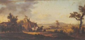 Campement Militaire Dans Un Paysage