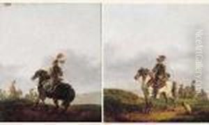 Cavaliers Dans Un Paysage