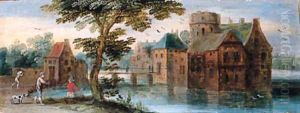 Anglers near Loenersloot Castle