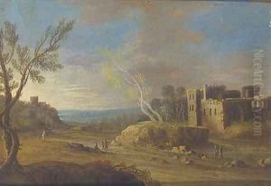 Figures before a ruin; and Another similar