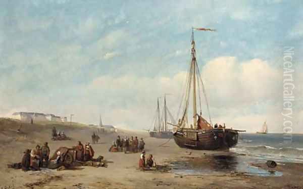 Gossiping on the sands at Scheveningen - view 1