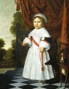 Portrait of a young boy by Dutch School