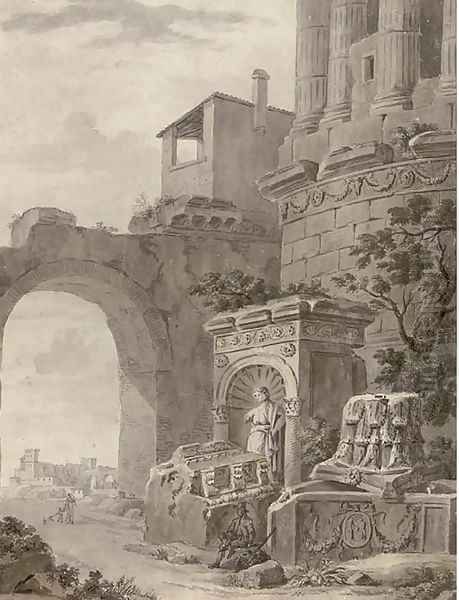 Resting by the ruins, a break from the Grand Tour - view 1