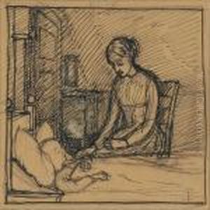 Reading At Bedtime by Fritz Syberg