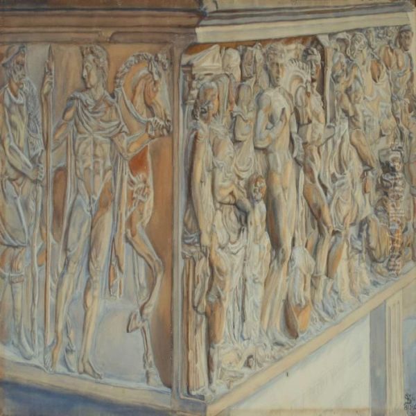 A Study In Detail Of An Italian Frieze - view 1