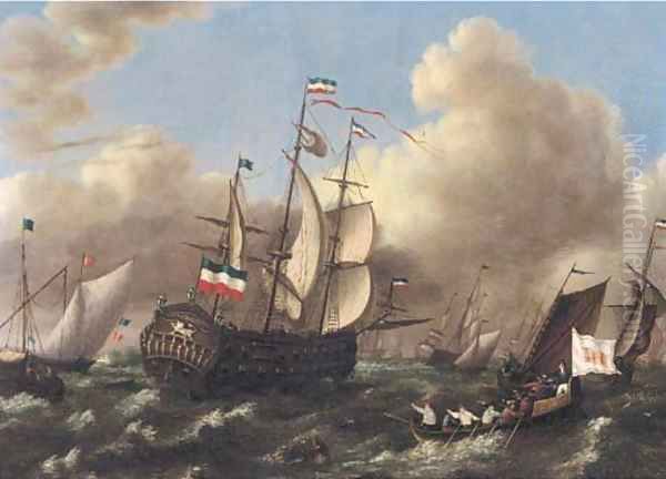 The Dutch fleet running out to sea - view 1