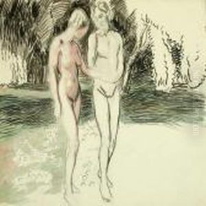 Adam And Eve by Fritz Syberg