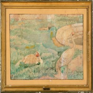 A Crane by Fritz Syberg
